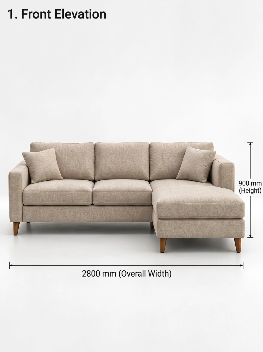 Configurable L-Shape Sofa